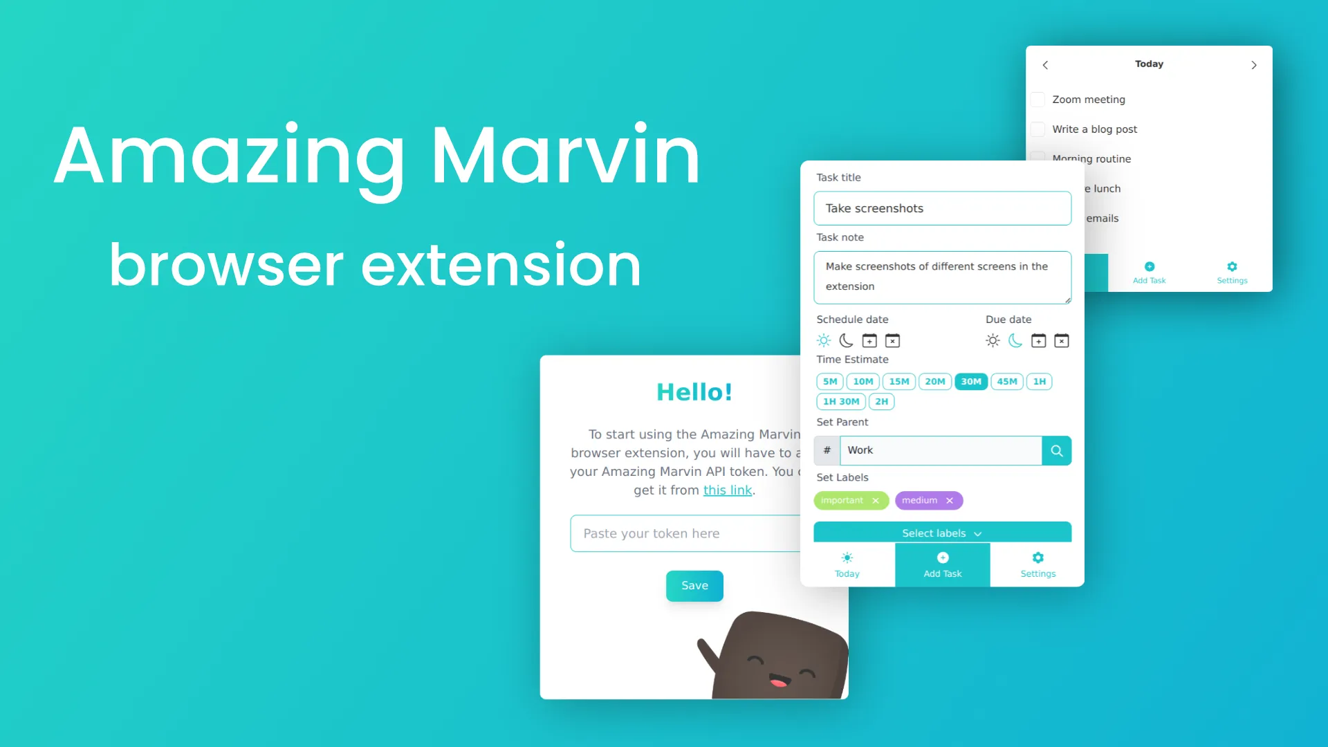 Amazing Marvin Browser Extension